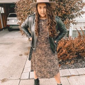 LOFT Zebra Print Dress